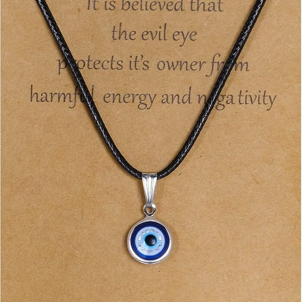Evil Eye Necklace Sun Pendant Turkish Blue Eye Protection Lucky Necklaces Jewelr